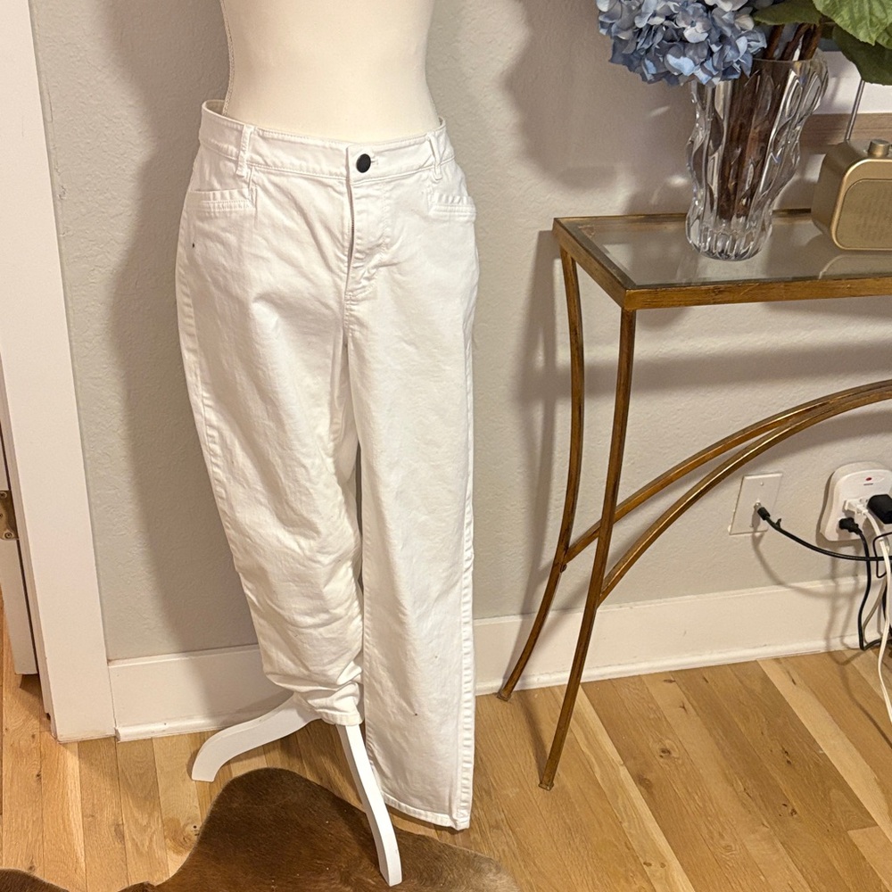White denim J Jill jeans size 16
